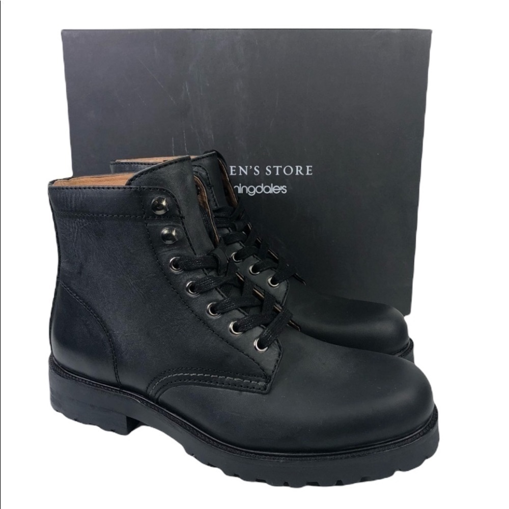Bloomingdales The Mens Store Leather Lace Up Boots